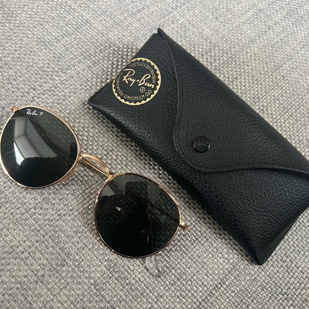 Ray ban Polarized round metal sunglasses